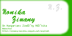 monika zimany business card